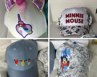 Disney Parks Character Baseball Caps - Youth & Adult Sizes - Minnie, Mickey, Disney World, Disneyland Hats