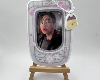Y2K Flip Phone Inspired K-pop Photocard Holder| Concert Bag|Keychain|Bag Charms|Safety Locking Loop|Shelf Displays|Fan Events|Purse Charms