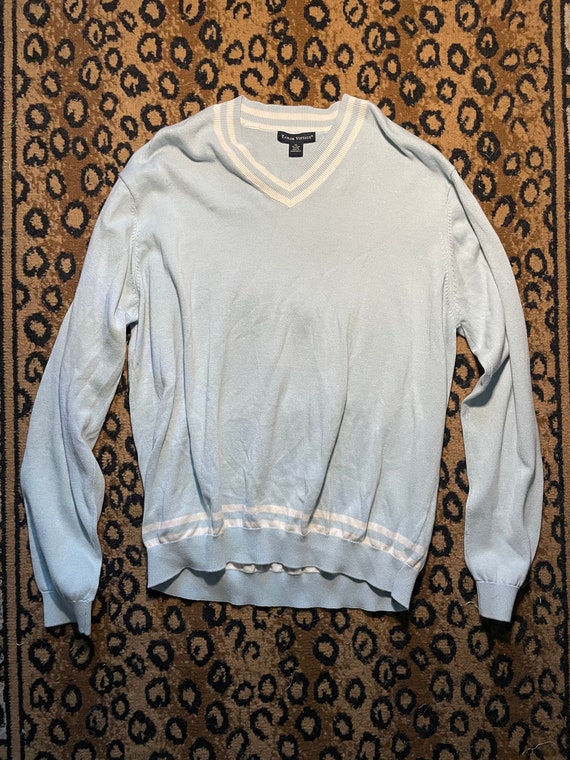 Tailor Vintage Light Blue V Neck Sweater