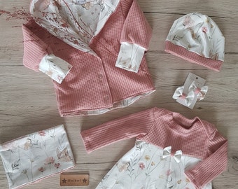 Sweet little butterfly - spring set made of waffle jersey