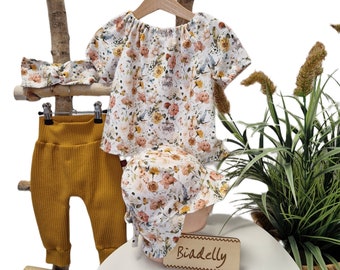 Sommerbrise - Babyset aus Waffeljersey