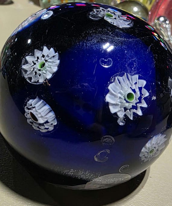 【世界175個限定】バカラ　ペーパーウェイト　花　ラッティチーノ　1984年 ヴィンテージ ペーパーウェイト paperweight ITALY イタリア