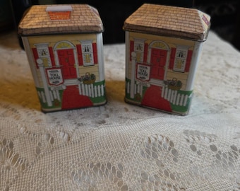 Latas vintage de Nestlé Toll House - Miniatura pequeña de 3,5 x 2,5 pulgadas cada una.