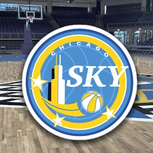 Chicago Sky WNBA und College-inspirierter Aufkleber, zeigen Sie Ihren Gamed Day Team Pride Erschwingliches Geschenk für Freunde, Kinder und Basketballfans