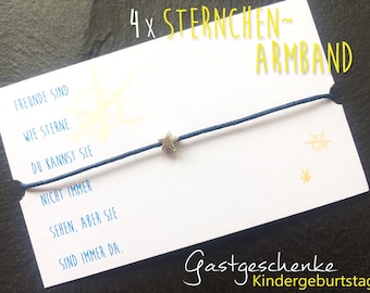 4 + mehr: Sternchen Armband, Gastgeschenke, Kinder