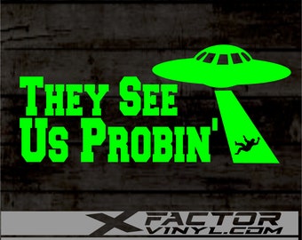 Alien Encounter Vinyl Dicut Decal Sticker Ufo Area 51 3 Sizes Etsy - roblox xester shirt