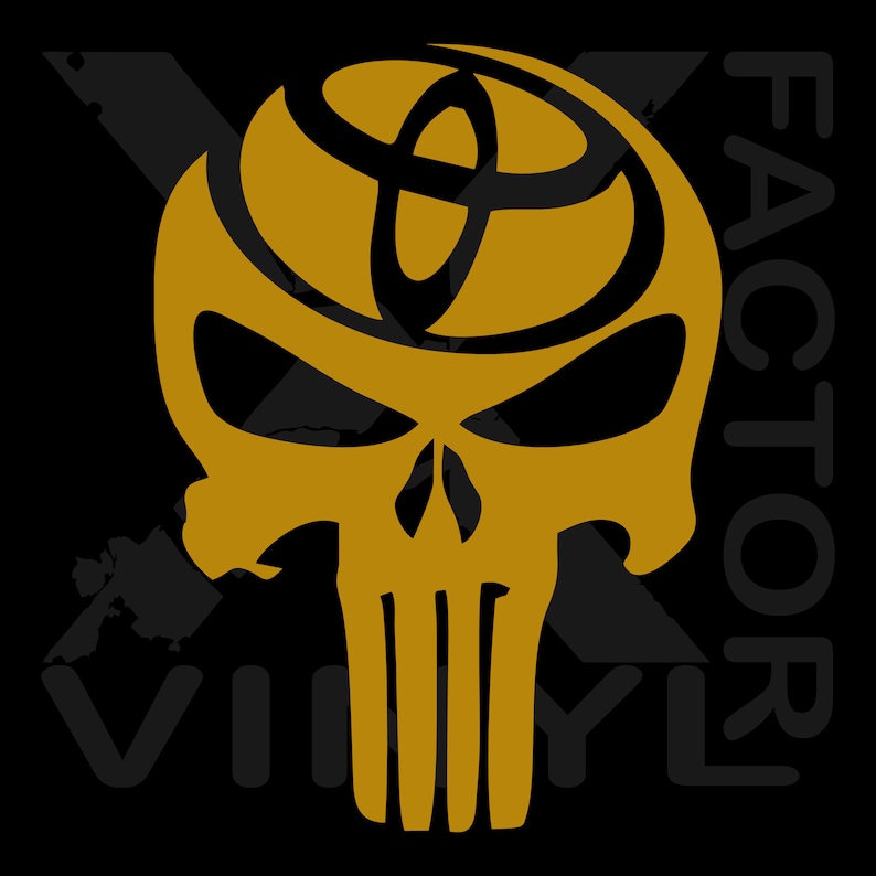 Toyota punisher skull tundra Tacoma TRD dicut vinyl decal fj 3 SIZES 15 colors