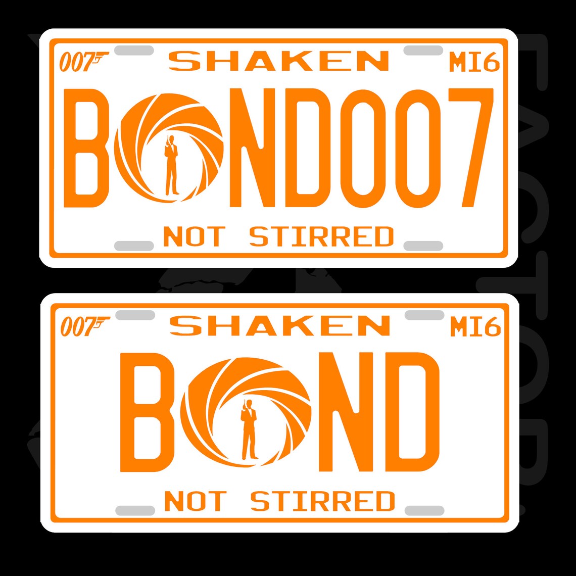 Bond James Bond 007 Metal License Plate and Vinyl. FREE Etsy
