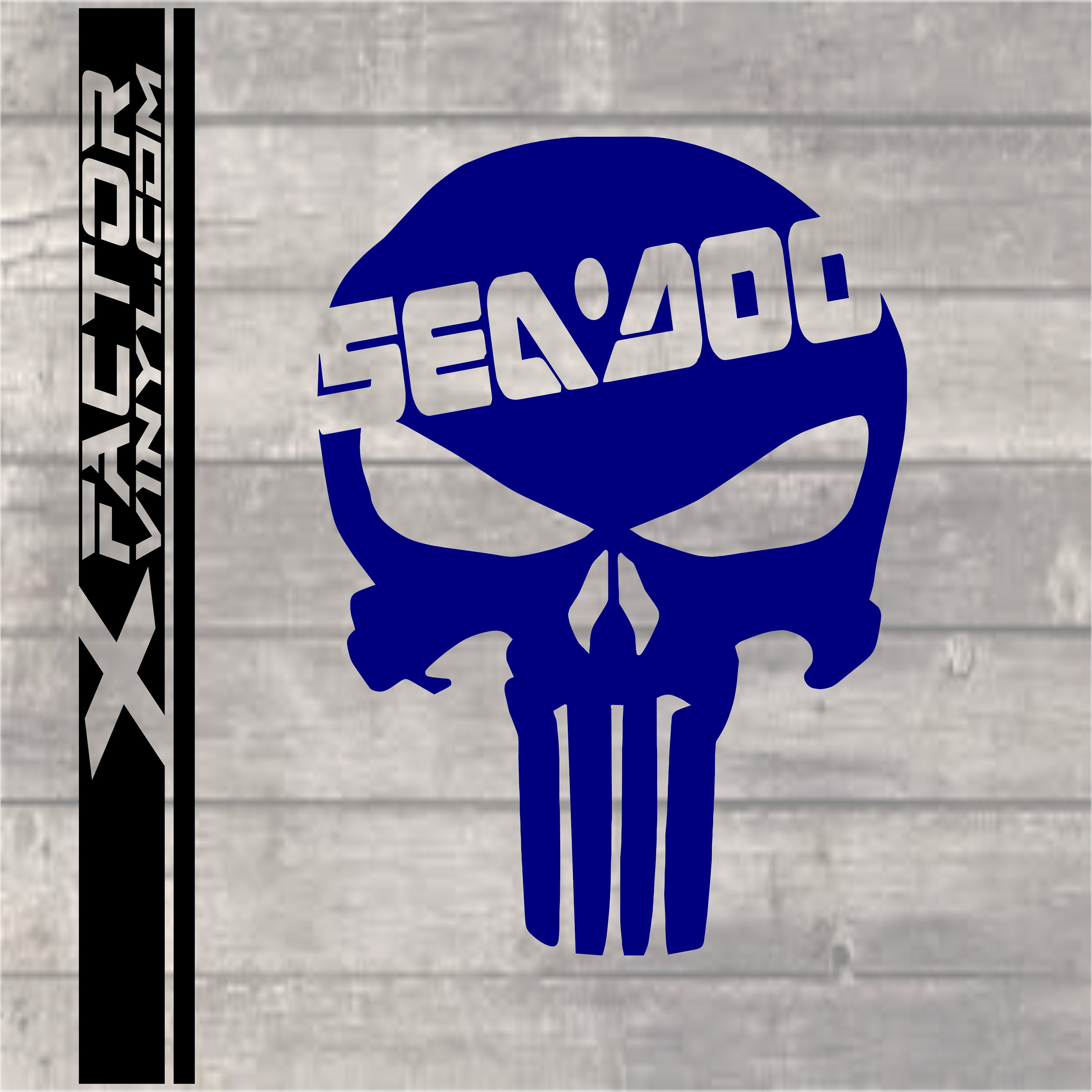 Sea-Doo Punisher Skull Dicut Vinyl Decal Wave Runner Jet Ski GTX RXP Spark - 14 colors - FREESHIPPING for sale  