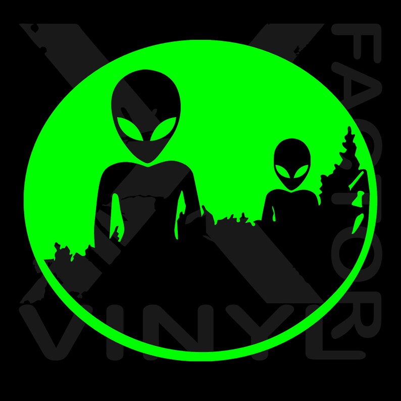 Alien Encounter Vinyl Dicut Decal Sticker Ufo Area 51 3 Sizes Etsy - image 0