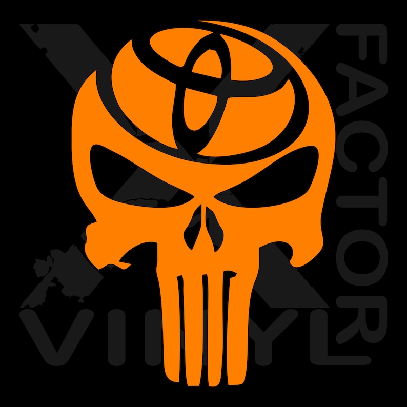 Toyota punisher skull tundra Tacoma TRD dicut vinyl decal fj 3 SIZES 15 colors