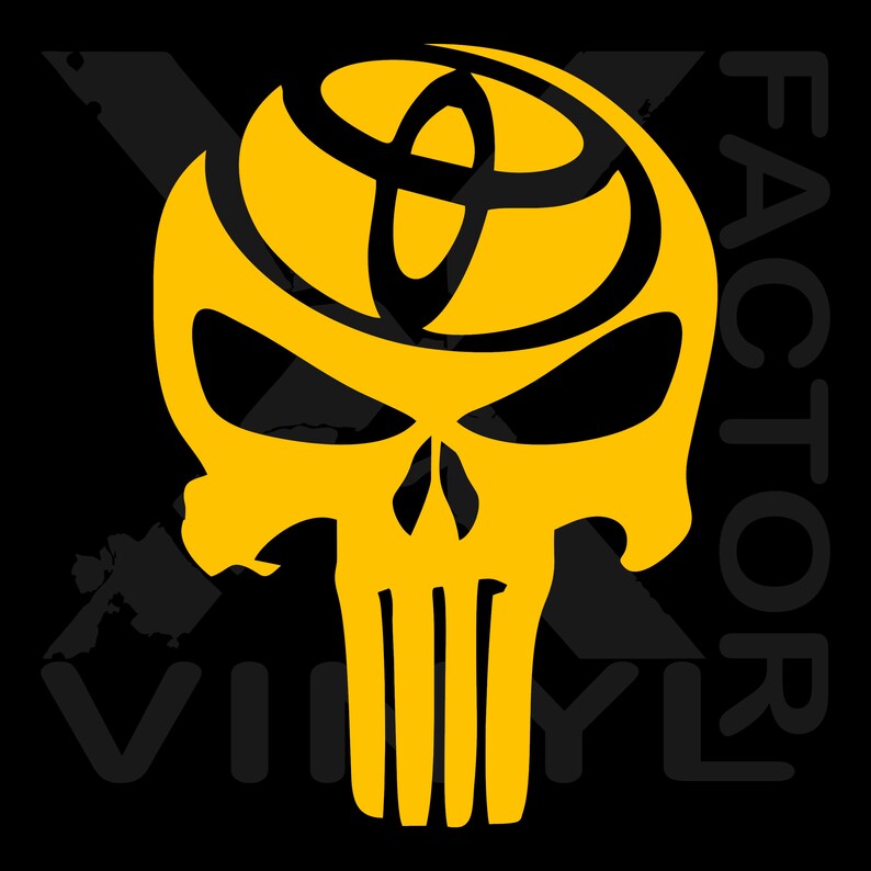 Toyota punisher skull tundra Tacoma TRD dicut vinyl decal fj 3 SIZES 15 colors