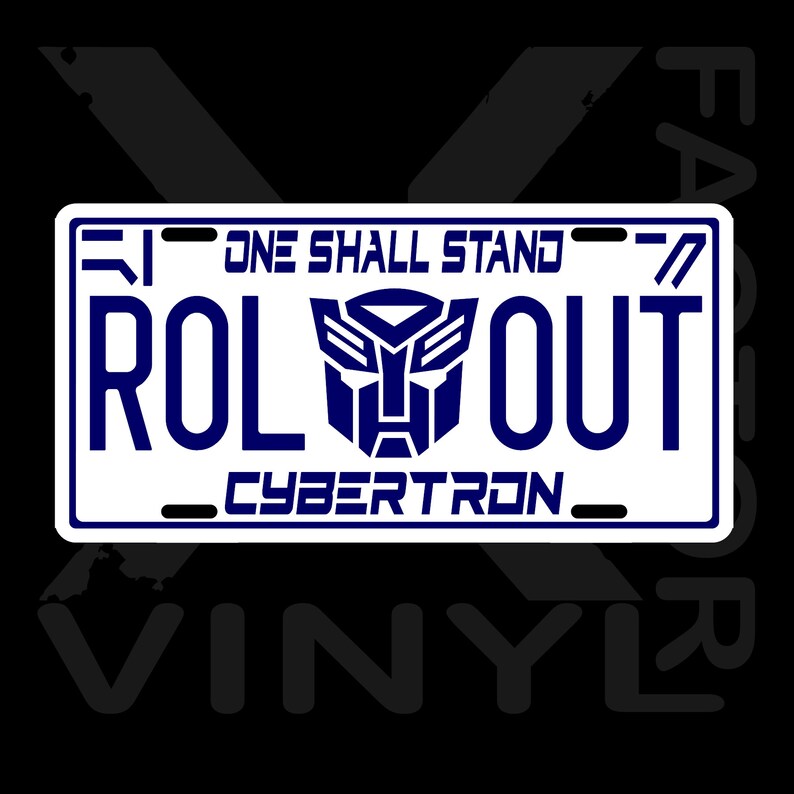 Transformers Autobots Optimus Prime Metal License Plate. FREE Etsy