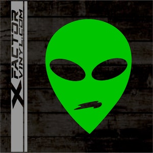 Alien Head Vinyl Dicut Decal Sticker Ufo Area 51 2 Sizes 14 Etsy - new roblox area 51 code for alien room youtube