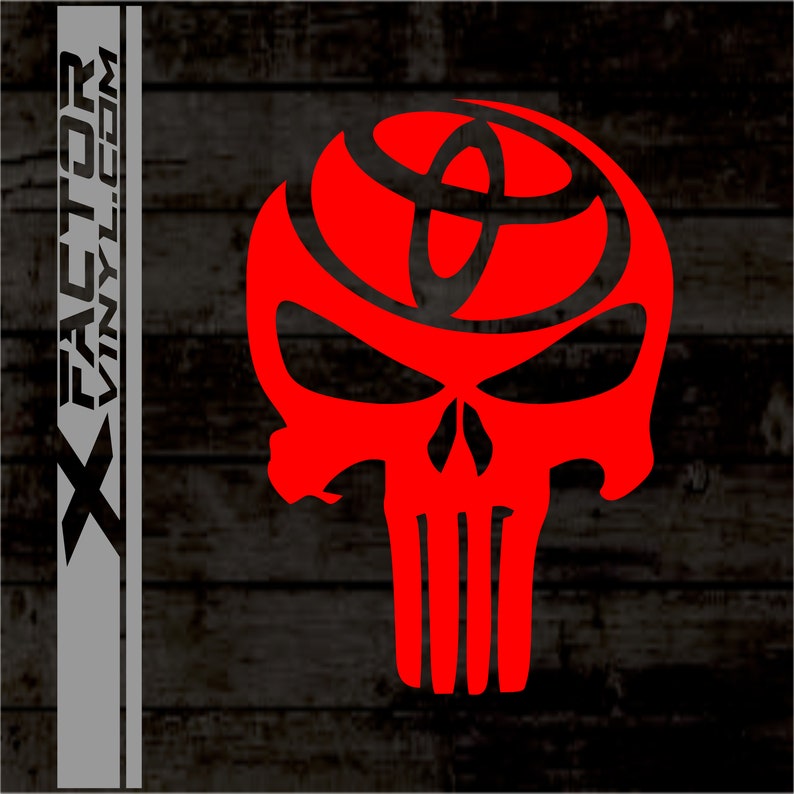 Toyota punisher skull tundra Tacoma TRD dicut vinyl decal fj 3 SIZES 15 colors