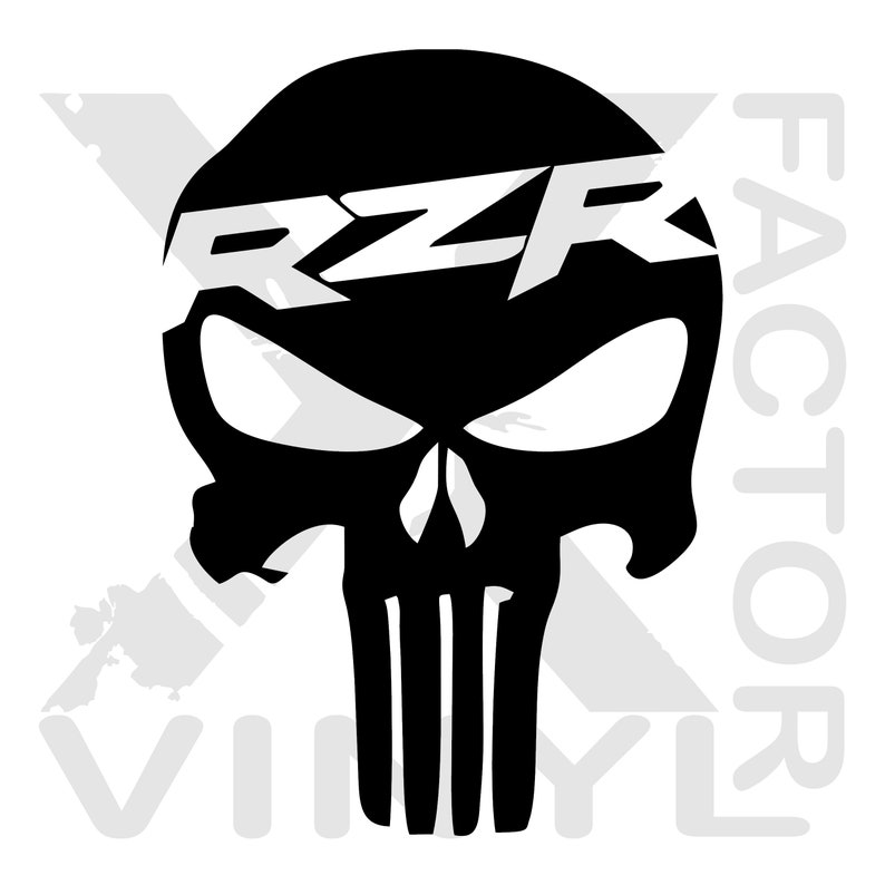 Polaris RZR Punisher Skull Dicut Vinyl Decal 3 SIZES 14 COLORS Etsy