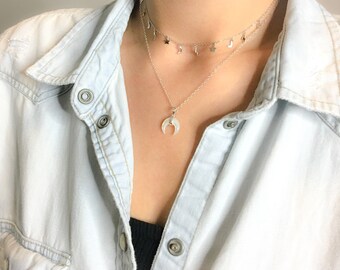 Pearl Moon Necklace - Etsy