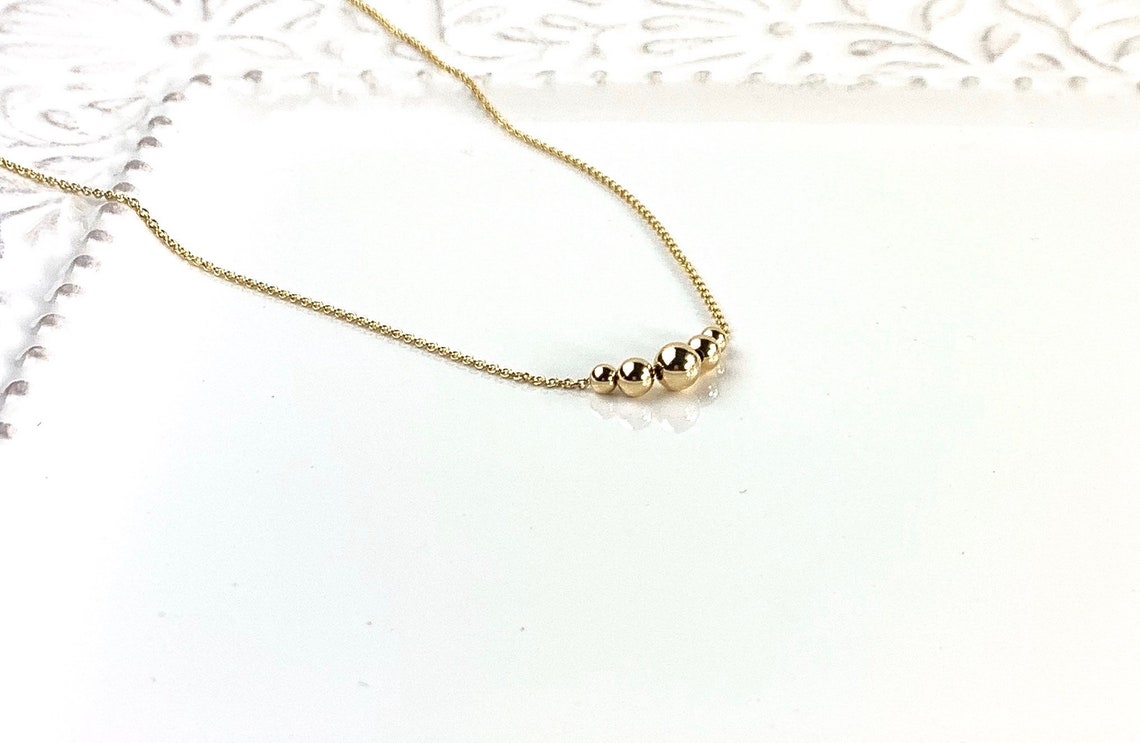 Beaded Chain Necklace Choker Necklace Dainty Beaded Etsy