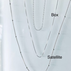 Sterling Silver Chains - Box Chain, Satellite Chain, Silver Cable Chain, Simple Everyday Chain, Custom Order Chain, Silver Bead Chain, Gifts