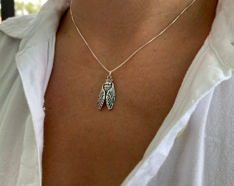 Cicada Necklace - Gold Cicada Jewelry, Silver Cicada, Symbolic of Hope, Rebirth, New Beginnings, Graduation, Insect Jewelry, Bug Jewelry