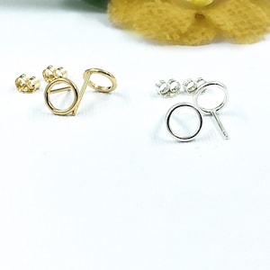Open Circle Earrings - Circle Earrings, 14K Gold Filled or Sterling Silver Earrings, Minimal Earring, Earrings, Dainty Round Circle Studs
