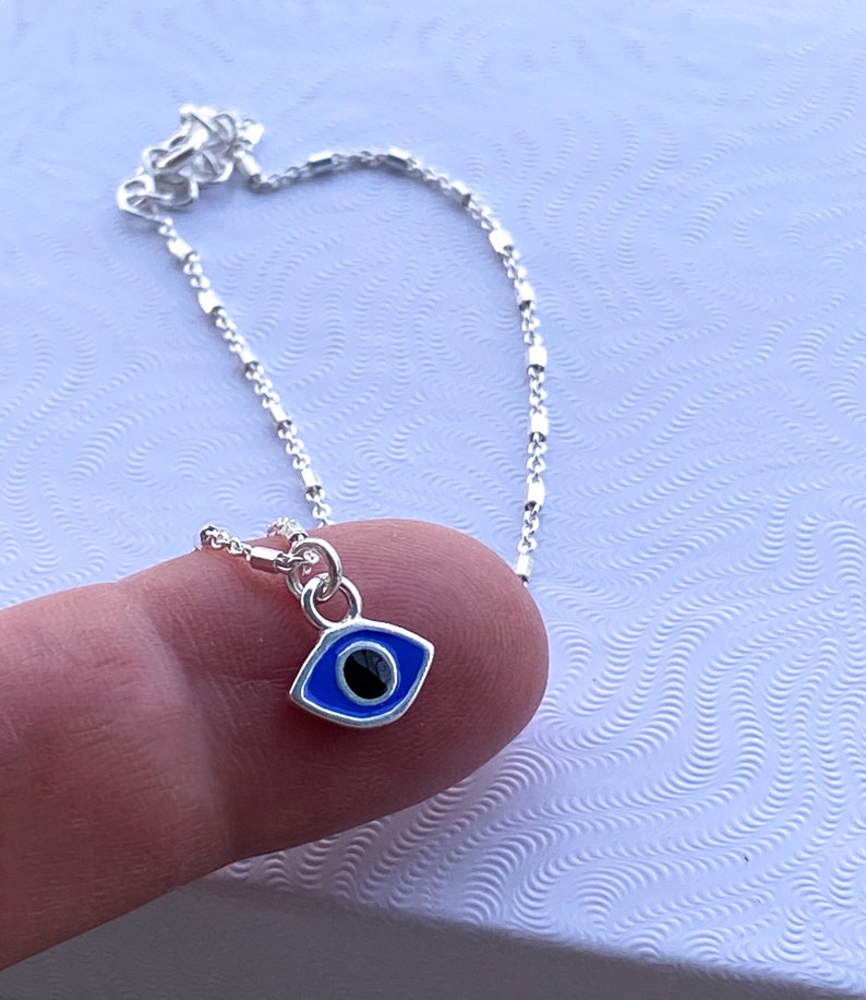 Evil Eye Anklet Sterling Silver Ankle Bracelet Anklet Etsy