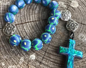 Double-Sided Protestant Anglican Prayer Bead Chaplet Small for Child's Hands