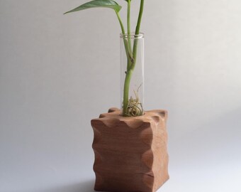 Solid Cherry Plant Propagation Station | Wooden Planter | Plant Lover Gift | Indoor Plant Stand