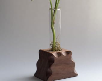 Solid Walnut Plant Propagation Station | Wooden Planter | Plant Lover Gift | Indoor Plant Stand