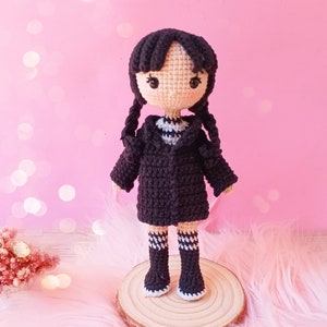 Crochet pattern Wednesday/ wednesday doll/ amigurumi pattern PDF