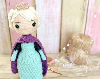 CROCHET PATTERN IcePrincess/ amigurumi pattern/ amigurumi pattern ice princess / amigurumi doll / english / spanish / french