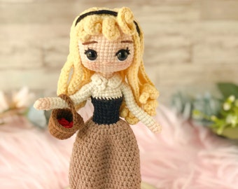 Häkelmuster Aurora Amigurumi, PDF-Muster auf Englisch und Spanisch.