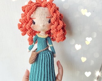 crochet pattern valient princess / crochet pattern princess / doll amigurumi / PDF english and spanish / princess crochet / doll crochet