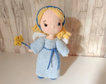 Crochet pattern Blue Fairy / fairy amigurumi / english and spanish / doll amigururmi