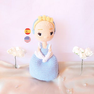 Crochet pattern Cinderella/ doll amigurumi / English / Spanish /Cinderella amigurumi/ doll amigurumi/ Princess amigurumi/ doll pattern