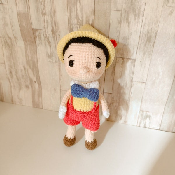 Patron au crochet Pinocchio/ pinocchio amigurumi / anglais et espagnol