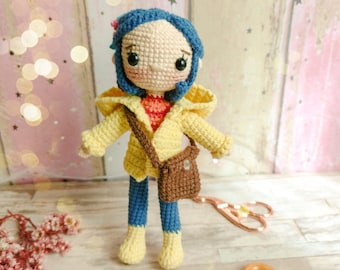 Crochet pattern coraline / doll amigurumi /english /spanish / portugués /coraline amigurumi / doll crochet pattern