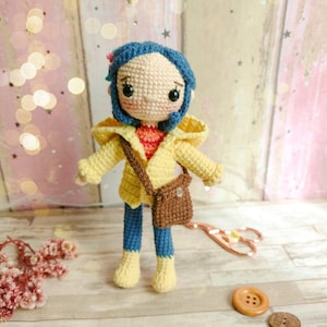 Crochet pattern coraline / doll amigurumi /english /spanish / portugués /coraline amigurumi / doll crochet pattern