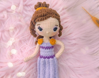 crochet pattern Megara/ doll amigurumi/ greek princess