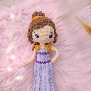 crochet pattern Megara/ doll amigurumi/ greek princess