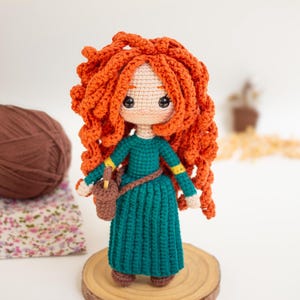 Crochet pattern Mérida amigurumi, pattern princess PDF English and spanish