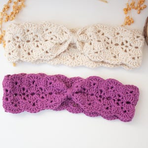 Crochet pattern headband/diadema de niña y bebé, patrón PDF /  baby headband / hair summer / headband girl/ headband woman/ headband summer