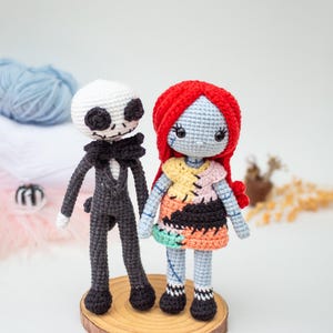 crochet pattern Jack and Sally / halloween amigururmi / jack skelleton / sally amigurumi / dolls amigurumi