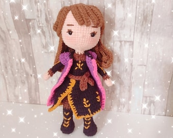 crochet pattern ice princess / doll amigurumi / PDF English and Spanish / princess amigurumi