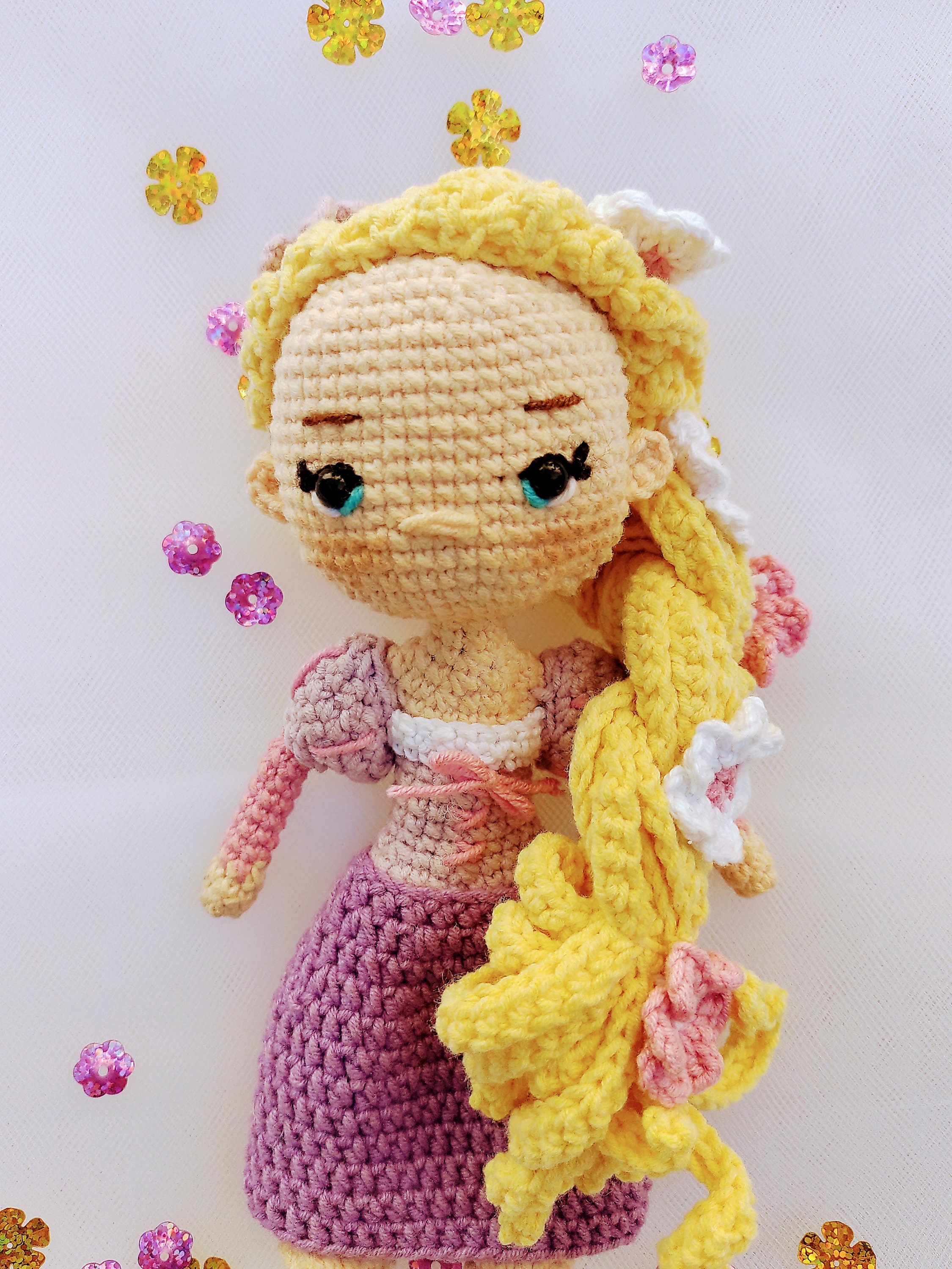 Crochet pattern Rapunzel / patrón crochet princesa Rapunzel Etsy