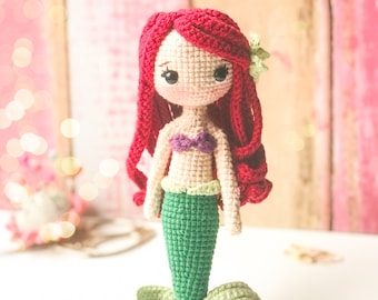 cochet pattern mermaid/ doll mermaid amigurumi/ ariel amigurumi