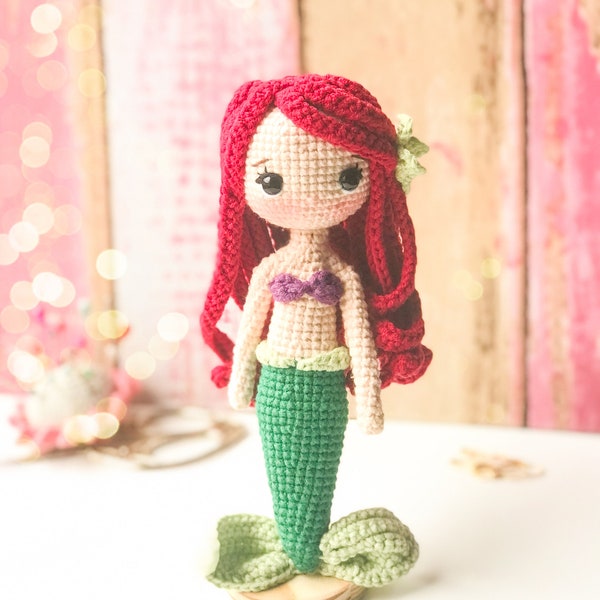 Sirena amigurumi/ patrón de ganchillo sirena/ sirenita amigurumi