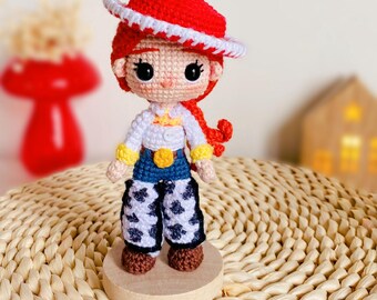 Mini cowgirl doll crochet pattern