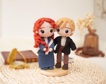 Romantic Ocean Voyage Crochet Pattern PDF for Two Mini Amigurumi Dolls Jack and Rose