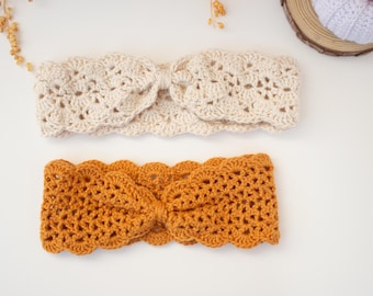 Crochet PATTERN headband girls, baby. Hair accessory baby girl, teenage. PDF pattern English and spanish